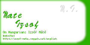mate izsof business card